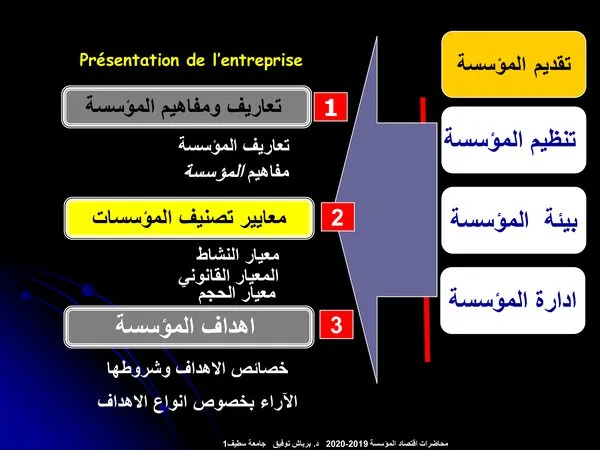 محاضرات: معايير تصنيف المؤسسات – اقتصاد المؤسسة