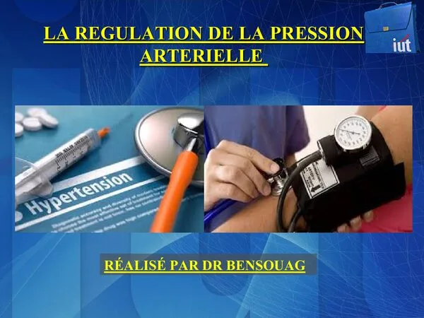 Cours: La régulation de la pression artérielle – Physiologie