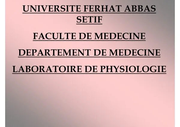 Cours de physiologie digestive – Physiologie clinique – الفيزيولوجيا