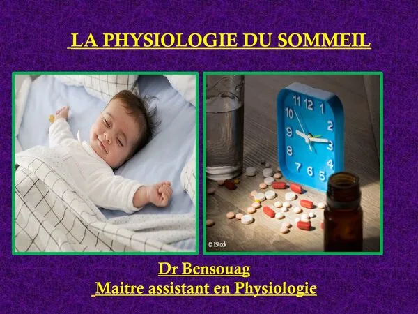 Cours: La physiologie du sommeil – Physiologie