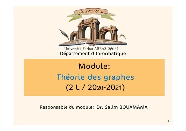 Chapitre 1: Définitions de base des graphes – Théorie des graphes – نظرية الرسوم البيانية